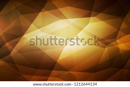 Dark Yellow vector polygon abstract layout. Colorful illustration in polygonal style with gradient. Brand new design for your business.