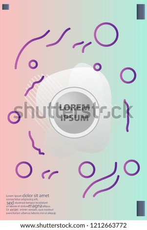 Abstract background cover design art, with a circle in the middle for text .color gradient shapes composition. Eps10. fluid vector. 