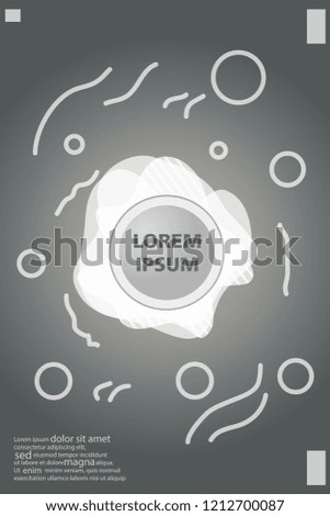Abstract background cover design art, with a circle in the middle for text  grey.color gradient shapes composition. Eps10. fluid vector. 
