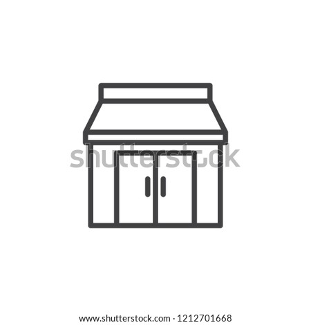 Asian Restaurant Building outline icon. linear style sign for mobile concept and web design. Cafe shop simple line vector icon. Symbol, logo illustration. Pixel perfect vector graphics