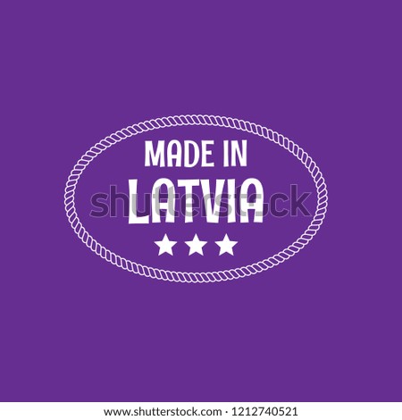 made in latvia emblem, label, badge. vintage stamp.package label. vector illustration. designed for latvia products