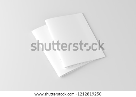 A4 / A5 Brochure Blank White Royalty-Free Stock Photo #1212819250