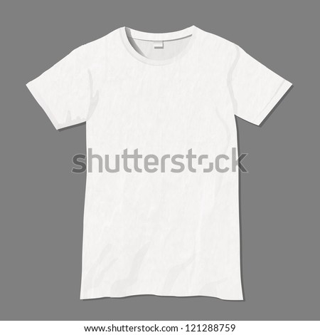 White vector t-shirt design template