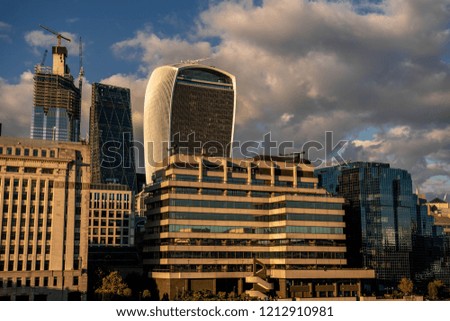 walkie talkie building before the sunset