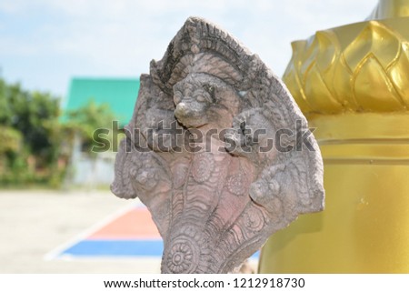 Naga statue in the belief of Thai people