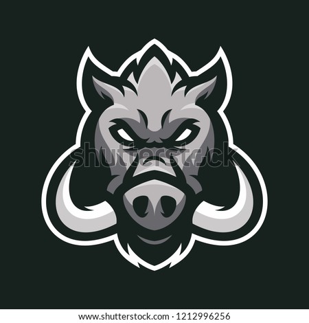 Animal head mascot gaming logo