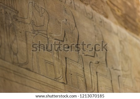 Ancient egyptian hieroglyphs, draws and signs