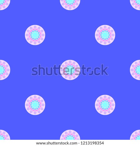 Vector floral pattern on the blue background