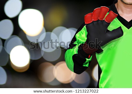 Goalkeeper with copy space