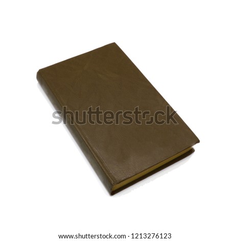 old hardcover book, isolated