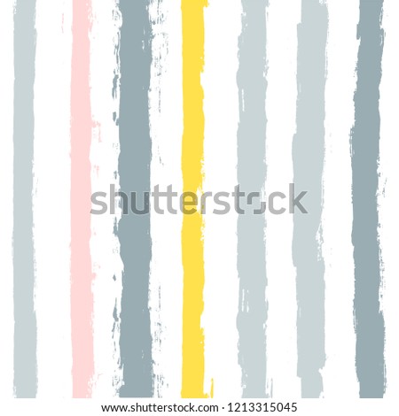 paint stripe Seamless pattern. vector Hand drawn striped geometric background. ink brush grey, pink, yellow strokes. grunge stripes, modern paintbrush line for wrapping, wallpaper, textile