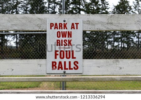 Sign Foul Balls