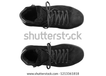 black boots top isolated