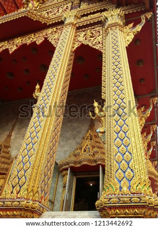 Pole buildings of Thai Temple.