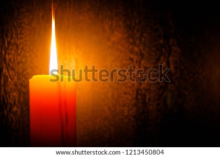 Candle light with copy space