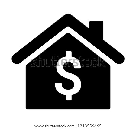Home / house buying or real estate investment flat vector icon for apps and websites