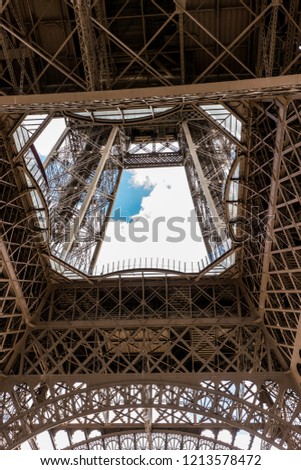 Detail of the Eiffelt tower in Paris