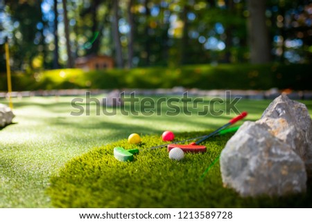 Mini golf close-up