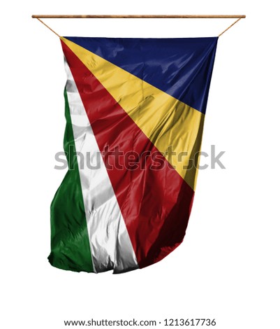 Flag of Seychelles. Isolated on a white background.