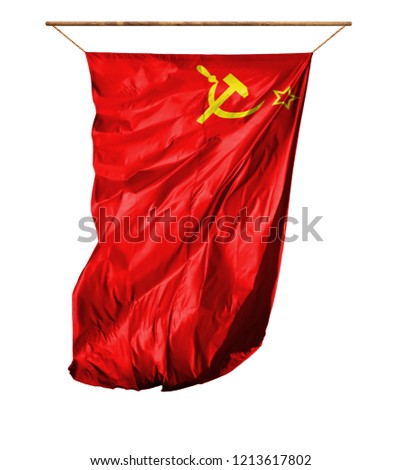 Flag of USSR. Isolated on a white background.