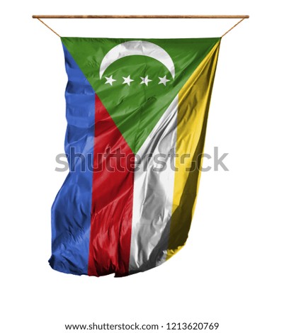 Flag of Comoros. Isolated on a white background.