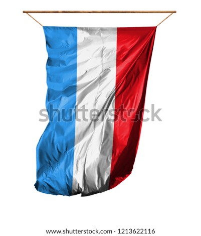 Flag of Luxembourg. Isolated on a white background.