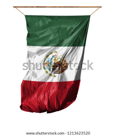 Flag of Mexico. Isolated on a white background.