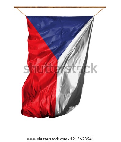 Flag of Czech Republic. Isolated on a white background.