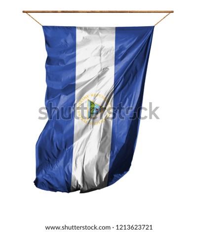 Flag of Nicaragua. Isolated on a white background.