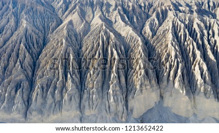 ravines and gullies criss-cross as nets, dushanzi grand canyon landscape, xinjiang