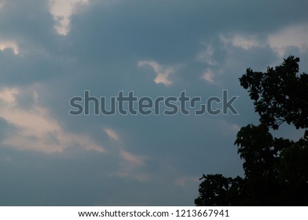 cloudy and sky background , in the dusk day 