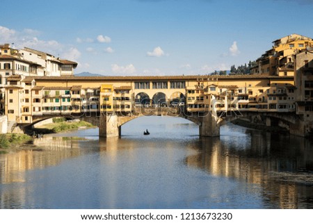 Ponte Vecchio and the Arno River in Florence, Italy