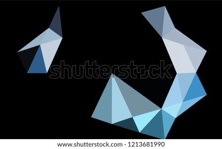 Light BLUE vector hexagon mosaic template. Colorful abstract illustration with gradient. The completely new template can be used for your brand book.