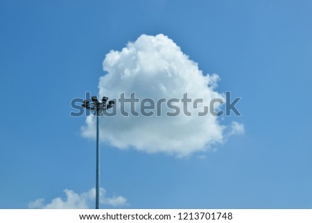 Sky and clouds, Street light, High Mast 