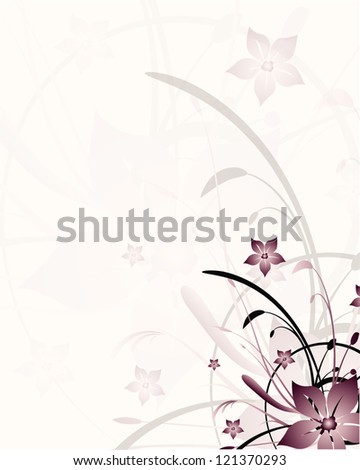 Abstract floral background with place for text/Vector illustration