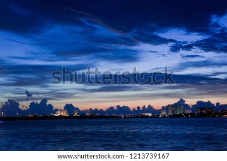 Sunset over the sea in Florida (USA)
