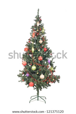 Beautiful Christmas tree isolated on white