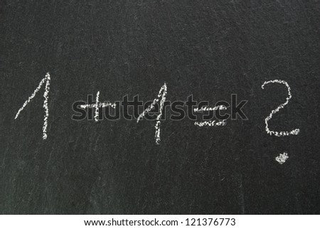 easy formula with questionmark on chalkboard