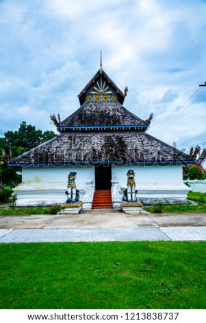 Lanna style church of Ban Ton Laeng temple, Thailand.