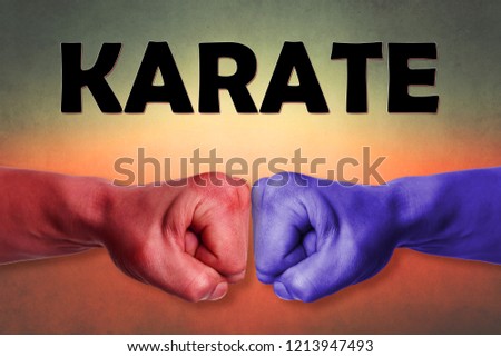 Karate power two first poster, banner, plakat.