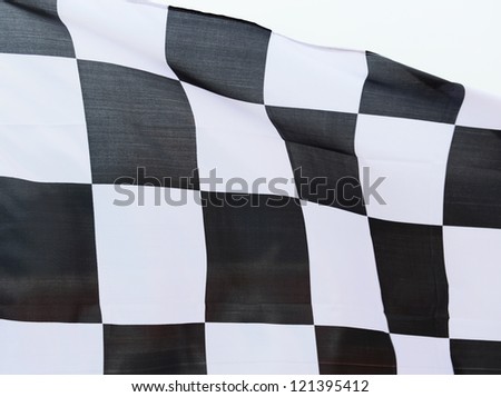 close-up of racing flag, background.