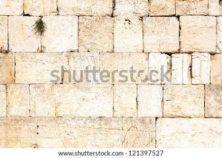 Wailing Wall in Jerusalem Royalty-Free Stock Photo #121397527