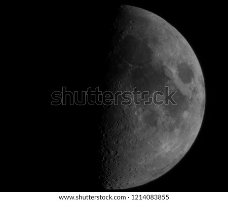 Full size picture of a half moon. 