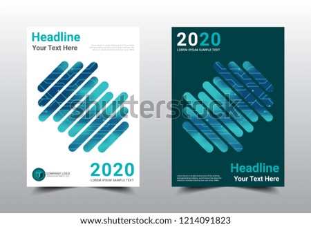 Business Book Cover Template Design. annual Report. Poster, Magazine, Brochure, Science technology concept for background, Flat style vector illustration artwork A4 size.