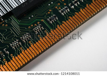 DDR Type 2 RAM or Random Access Memory for servers / computers / laptop. Selective Focus Macro.