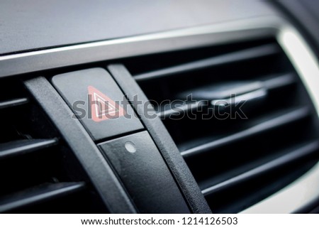 Car emergency button switch, finger press on button switch for turn on flasher light during hazard or danger situation