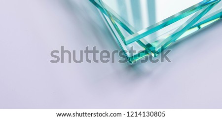 Glass Factory produces a variety of transparent glass thicknesses. Royalty-Free Stock Photo #1214130805