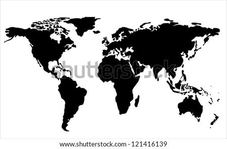 World Map Illustration. Vector illustration flat design.