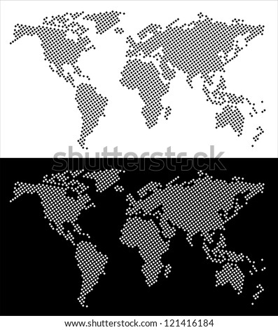World Map Illustration. Vector illustration flat design.
