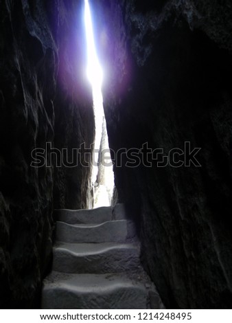 Light in a cave